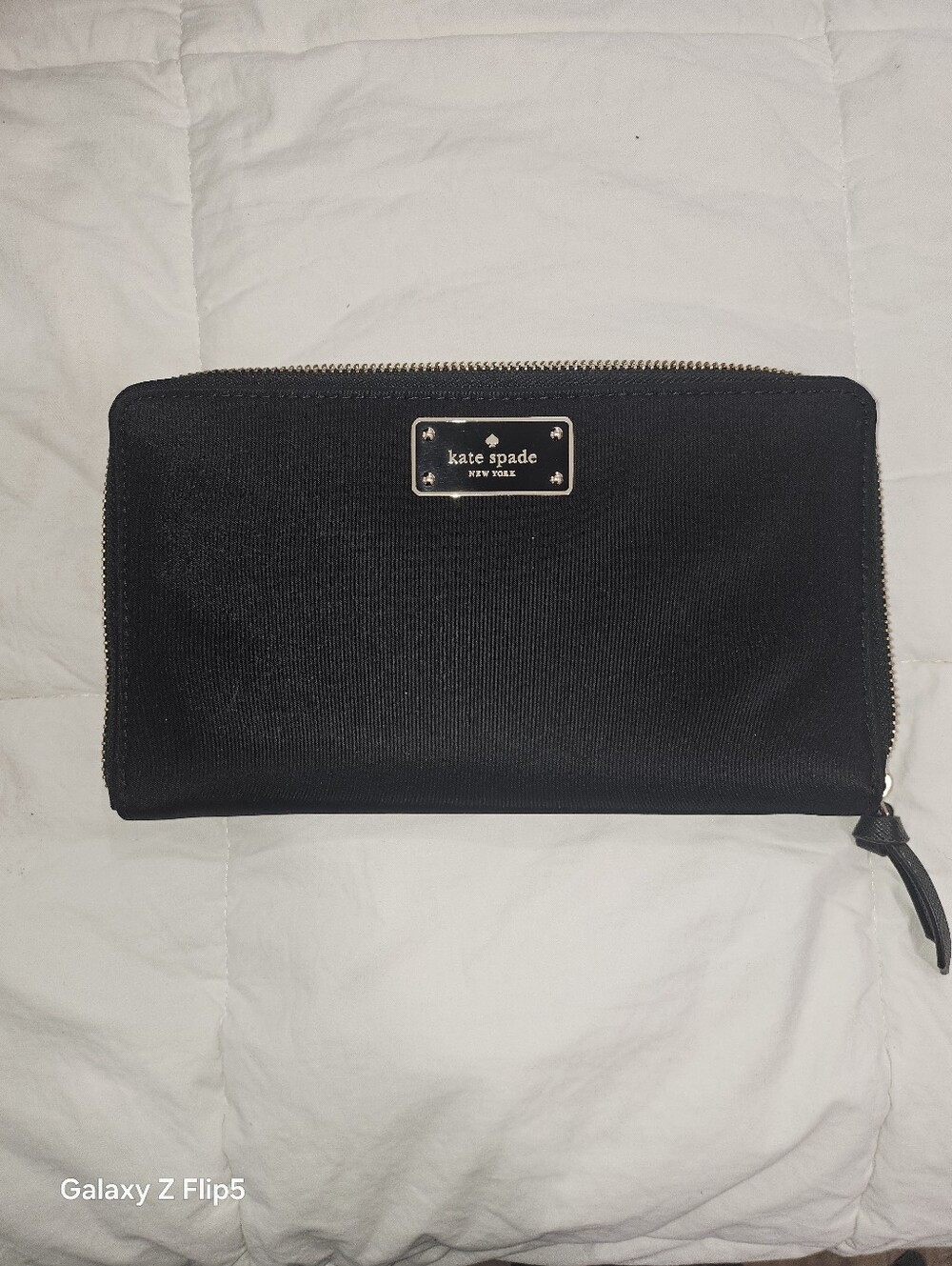 kate spade Black Zip-Around Key & Card Holder Wallet